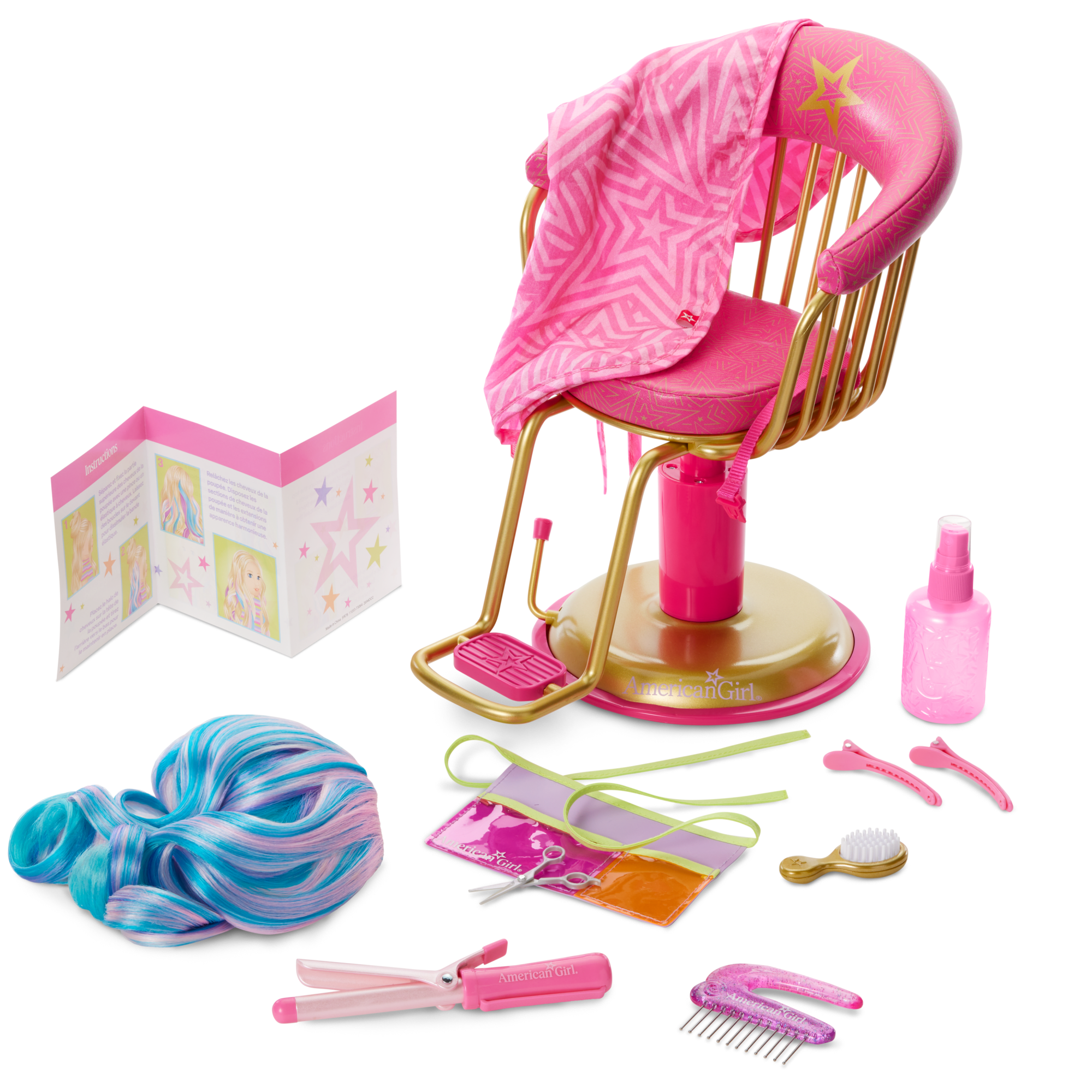 Long Hair Looks By Truly Me Salon Chair & Accessories For 18-Inch Dolls