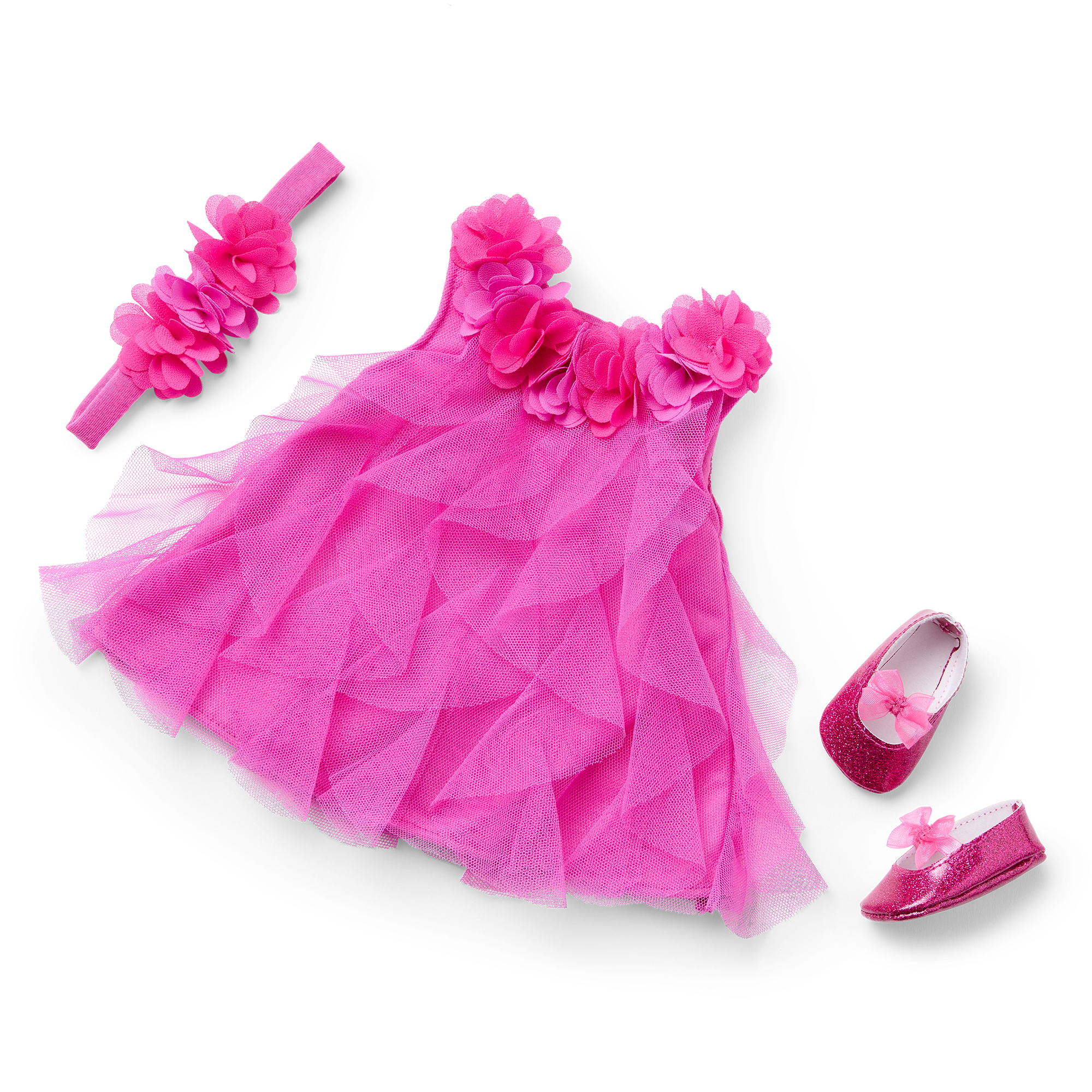 Party-Pink Birthday Outfit For Bitty Baby Dolls